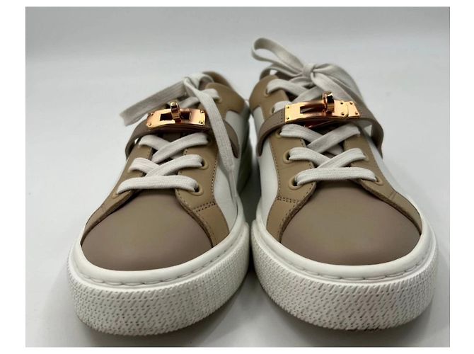 Hermès Day Sneaker Leder Khaki - Ansicht 2