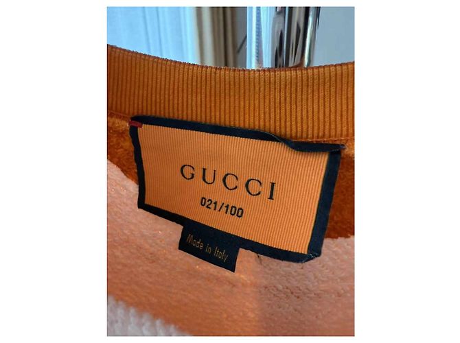 Pull Gucci en coton orange - vue 5