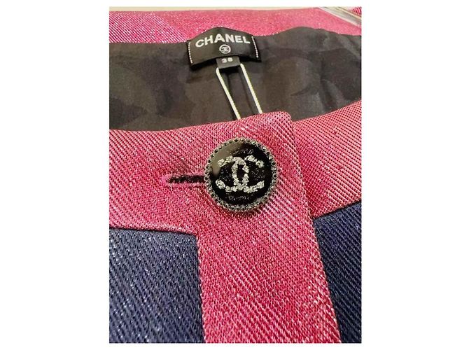 Chanel Strickjacke Wolle mehrfarbig Größe 38 Mehrfarben - Ansicht 4