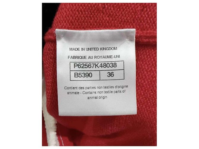 Chanel Strickjacke aus rotem Kaschmir - Ansicht 4
