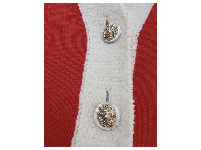 Chanel Strickjacke aus rotem Kaschmir - Ansicht 5