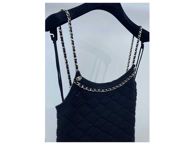 Chanel Kleid aus schwarzem Kaschmir - Ansicht 4