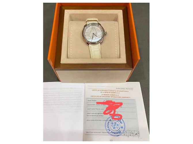 Relojes Hermès Arceau Blanco - vista 4