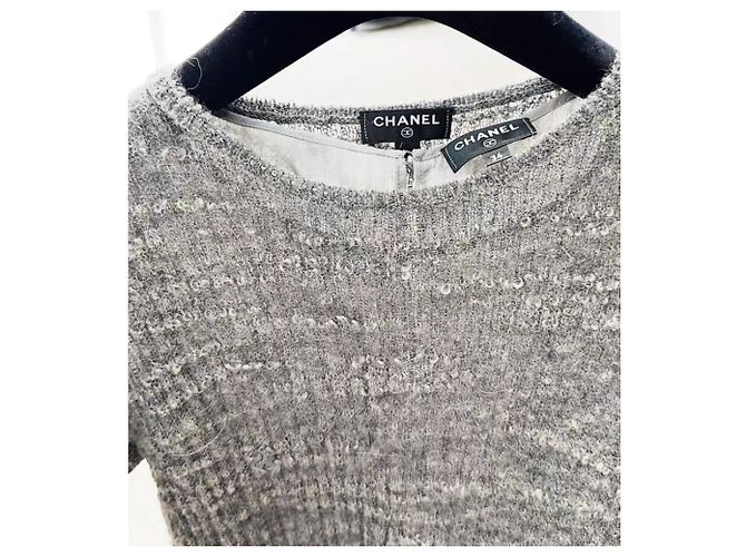 Vestido Chanel de lana gris - vista 3
