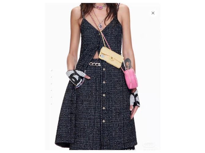 Chanel Tweed Kleid Mehrfarbig Größe 38 Mehrfarben - Ansicht 3