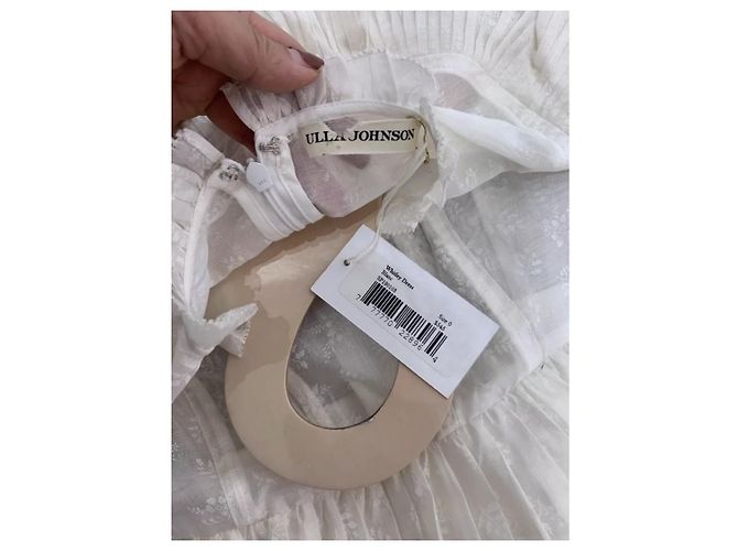 Abito in seta bianca Ulla Johnson Bianco - vista 5