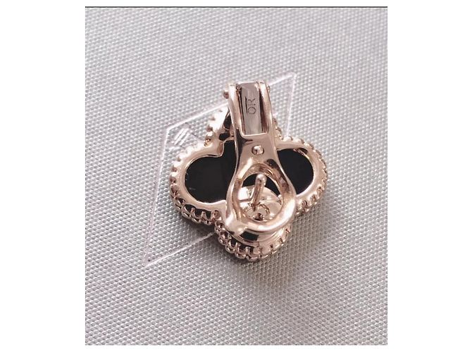 Orecchini Van Cleef & Arpels Vintage Alhambra Nero - vista 4