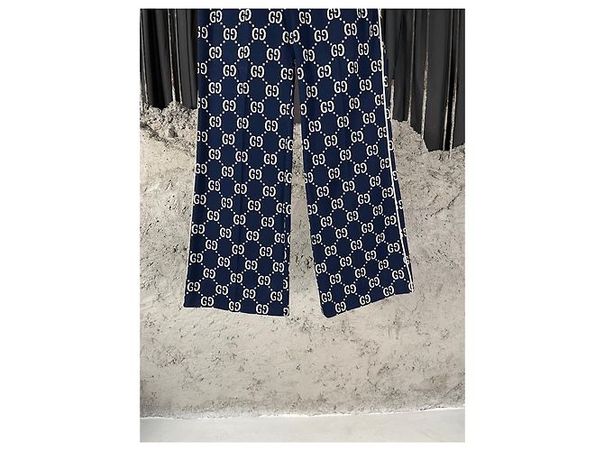 Gucci Hose mit Double G Print weites Bein FR38 - Ansicht 4