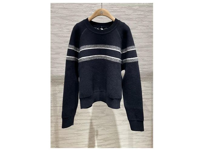 Autre Marque Dior Cashmere Pullover mit langen Ärmeln Mehrfarben - Ansicht 2
