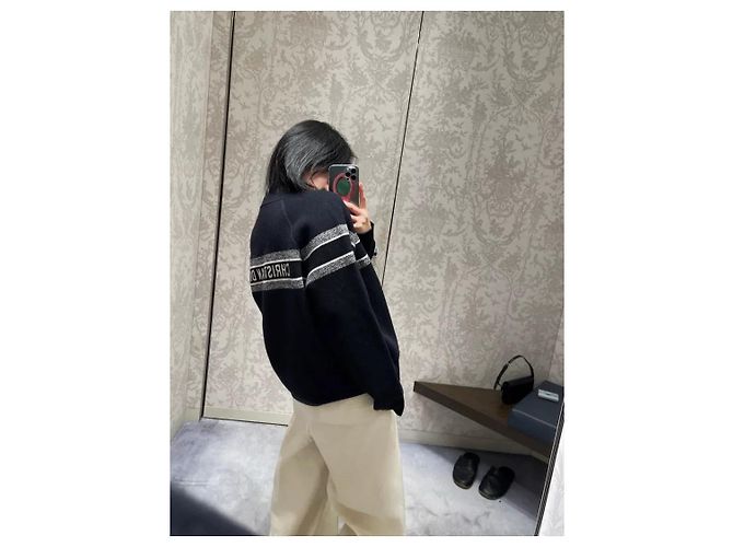 Autre Marque Dior Cashmere Pullover mit langen Ärmeln Mehrfarben - Ansicht 3