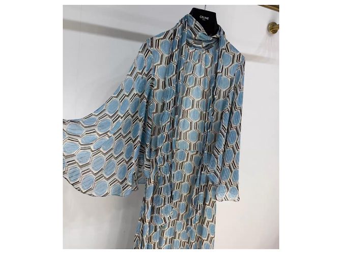 Céline Silk Dress Multi Color Size 36 Multiple colors - view 3