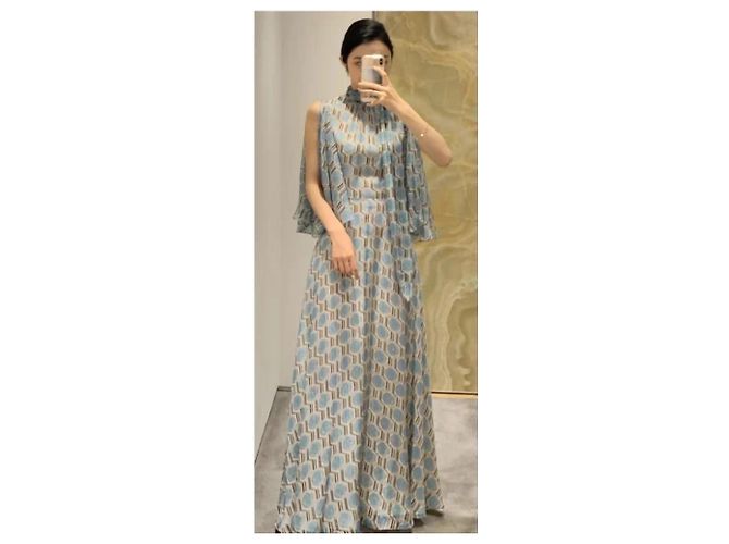 Céline Silk Dress Multi Color Size 36 Multiple colors - view 7