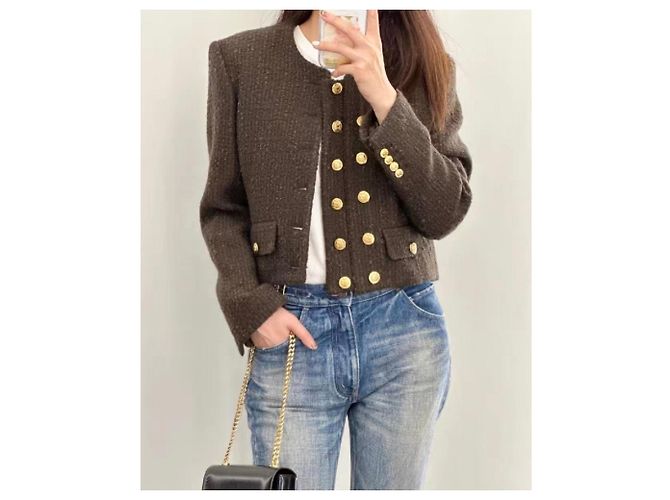 Céline Wolljacke Damen Gr. 38 Mehrfarben - Ansicht 2