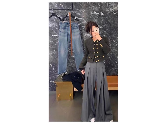 Céline Wolljacke Damen Gr. 38 Mehrfarben - Ansicht 3