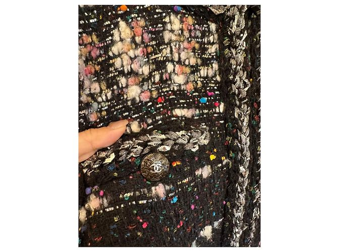 Chanel Tweed Mantel Mehrfarben - Ansicht 3