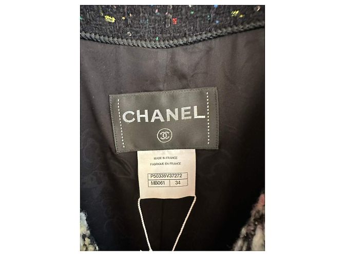 Chanel Tweed Mantel Mehrfarben - Ansicht 4