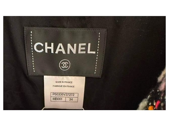 Chanel Tweed Mantel Mehrfarben - Ansicht 5