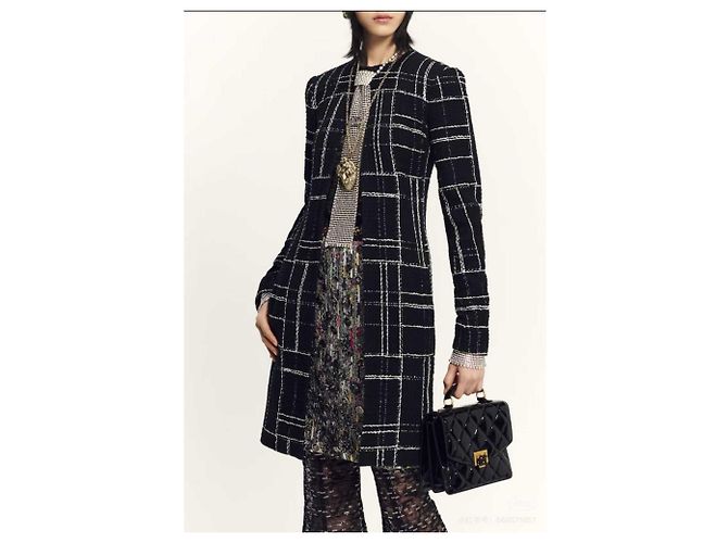 Abrigo Chanel de tweed negro talla 36 - vista 4