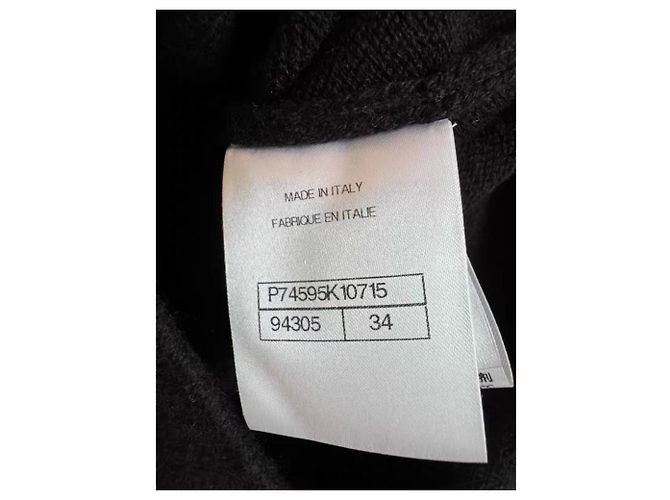 Chanel Kleid aus schwarzem Kaschmir - Ansicht 2