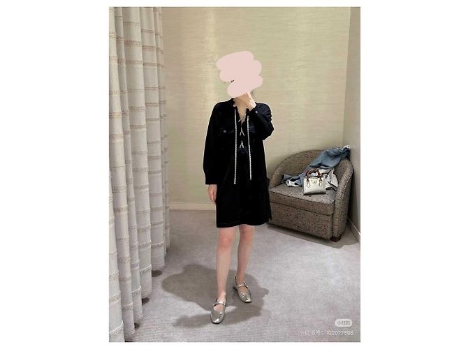Chanel Kleid aus schwarzem Kaschmir - Ansicht 5