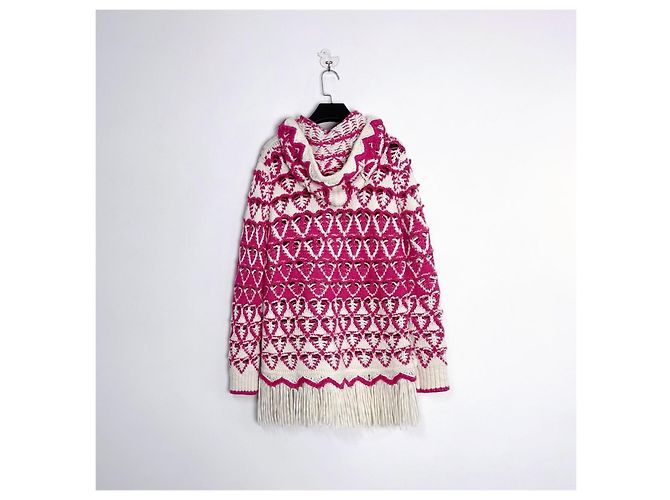 Vestido Chanel de cashmere con capucha y corazón Fair Isle Multicolor - vista 2