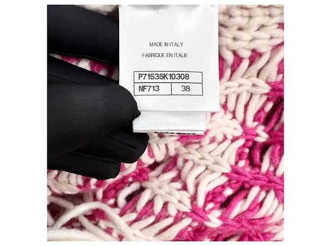 Vestido Chanel de cashmere con capucha y corazón Fair Isle Multicolor - vista 4