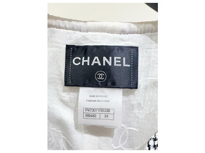 Chanel Tweed Jacke Größe 34 Mehrfarben - Ansicht 2