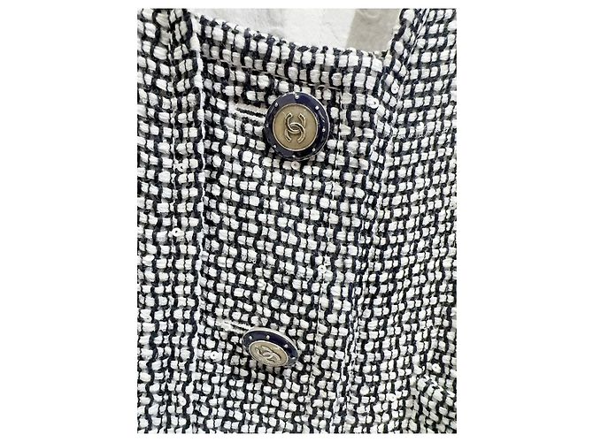 Chanel Tweed Jacke Größe 34 Mehrfarben - Ansicht 3