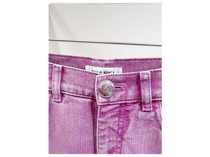 Vaqueros Chanel de Talle Alto Azul Denim Multicolor - vista 3