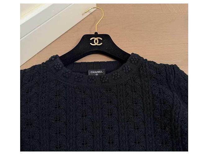 Chanel Strickware aus schwarzer Baumwolle - Ansicht 2