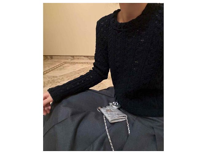 Chanel Strickware aus schwarzer Baumwolle - Ansicht 4