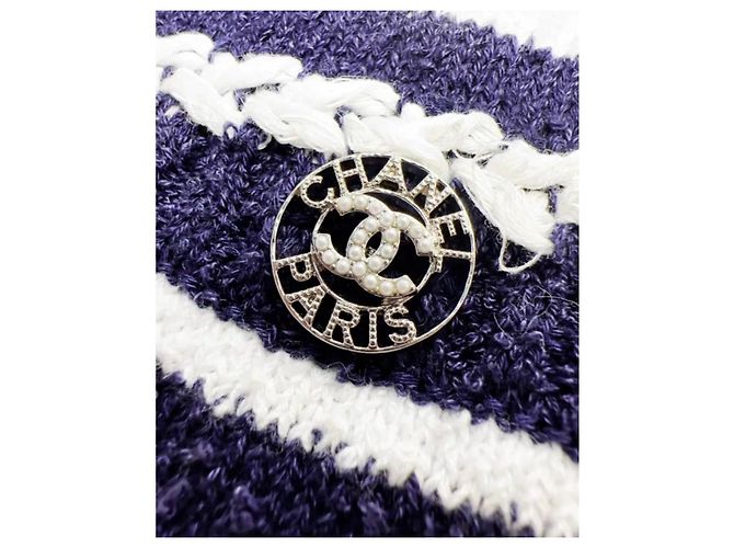 Prenda de punto Chanel de algodón azul marino - vista 2