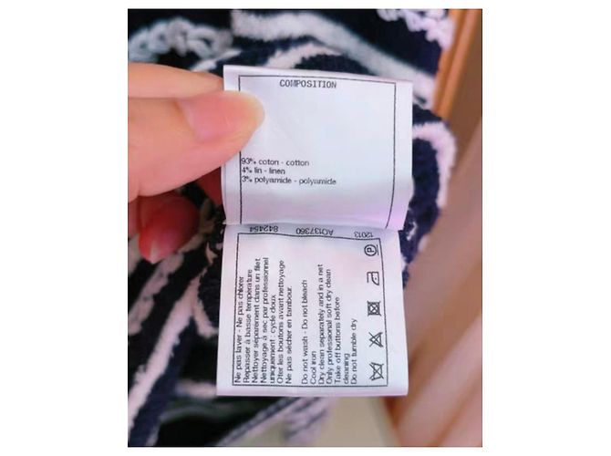 Prenda de punto Chanel de algodón azul marino - vista 5