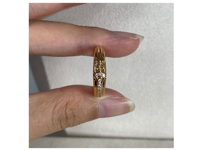 Anello Chrome Hearts a Spada in Oro 22K e Diamanti Multicolore - vista 4