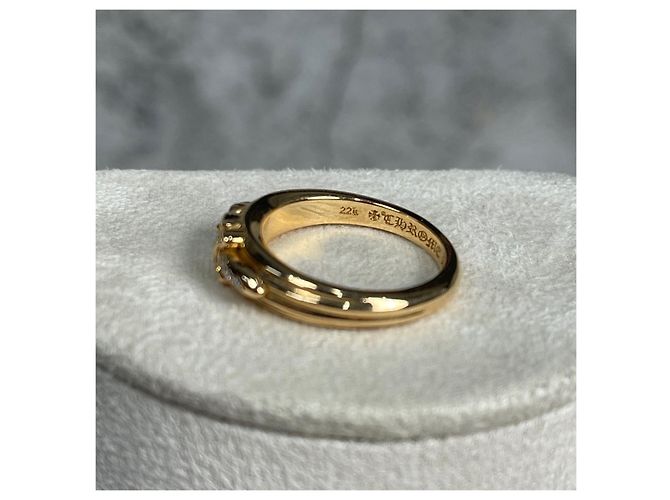 Anello Chrome Hearts a Spada in Oro 22K e Diamanti Multicolore - vista 6