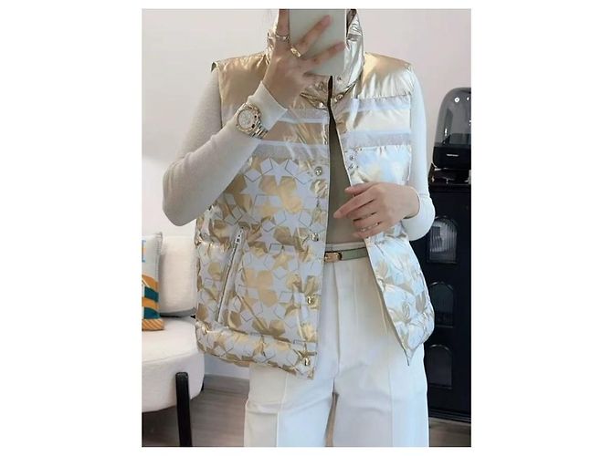 Autre Marque Abrigo sin mangas Dior con cuello levantado Multicolor - vista 3