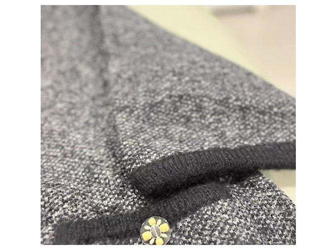 Malha Chanel de cashmere cinza - vista 4