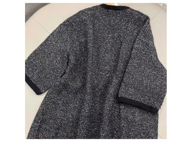 Malha Chanel de cashmere cinza - vista 5