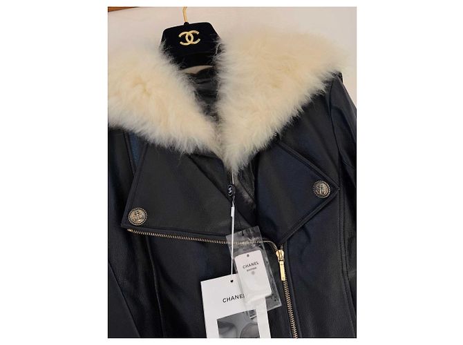 Chanel Lederjacken Schwarz - Ansicht 3