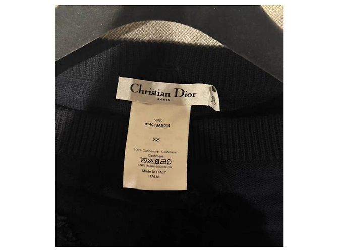 Autre Marque Dior Strickpullover aus Kaschmir Navy Marineblau - Ansicht 3