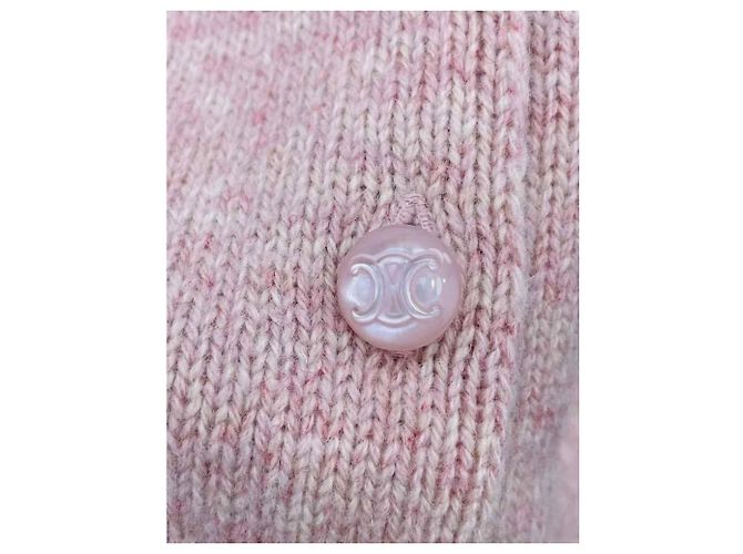 Pull en laine rose Céline - vue 3