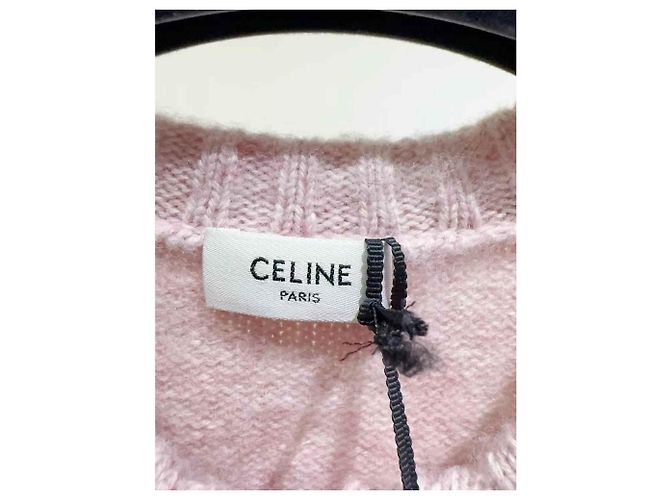 Pull en laine rose Céline - vue 5