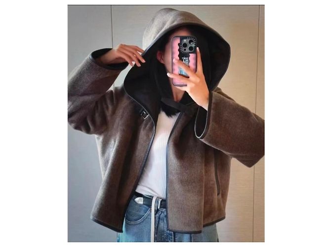 Hermès Wollmantel Damen Größe 34 Mehrfarben - Ansicht 6