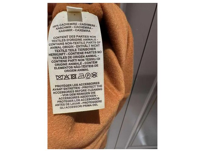 Hermès Mantel Orange Kaschmir Größe 34 - Ansicht 3