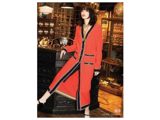 Chanel Strickjacke aus rotem Kaschmir - Ansicht 10