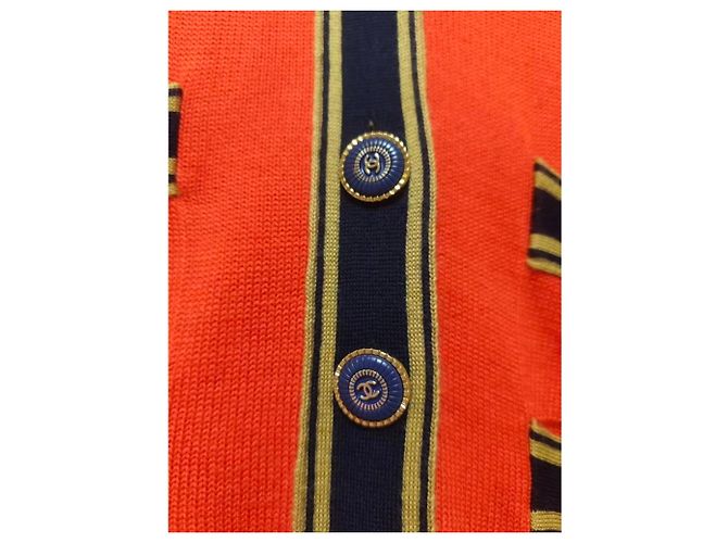Chanel Strickjacke aus rotem Kaschmir - Ansicht 6