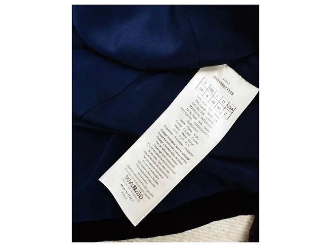 Autre Marque Dior Kleid aus Samt Navy Blau Marineblau - Ansicht 5