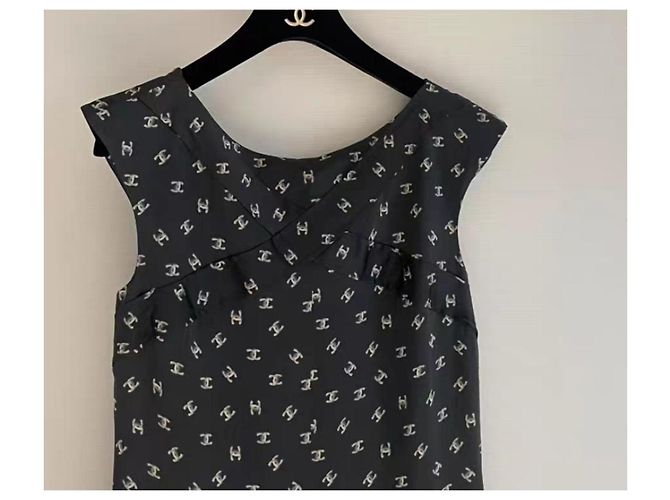 Chanel Seidenkleid mehrfarbig Größe 34 Mehrfarben - Ansicht 3
