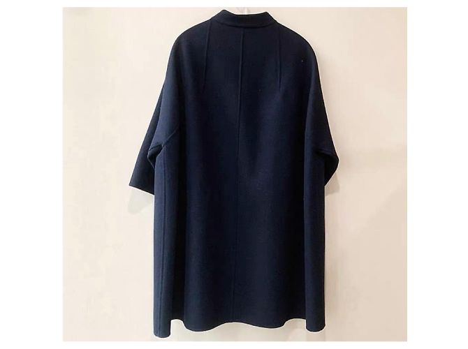 Autre Marque Dior Navy Blue Wool Coat - view 2