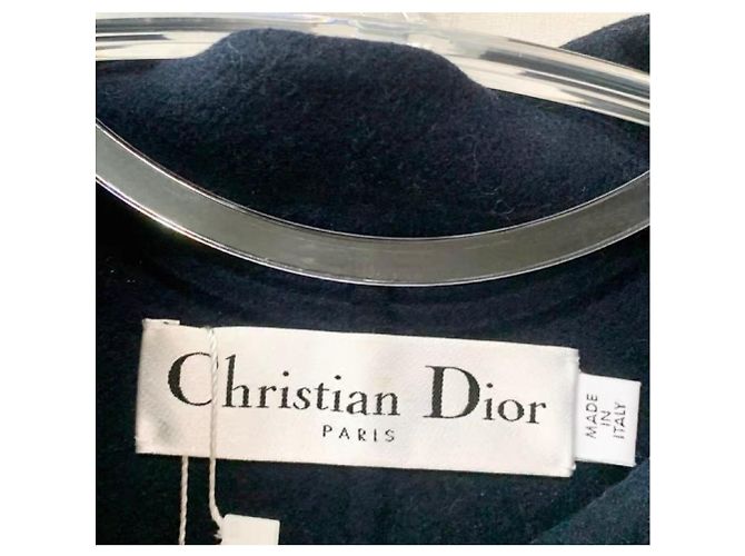 Autre Marque Dior Navy Blue Wool Coat - view 5